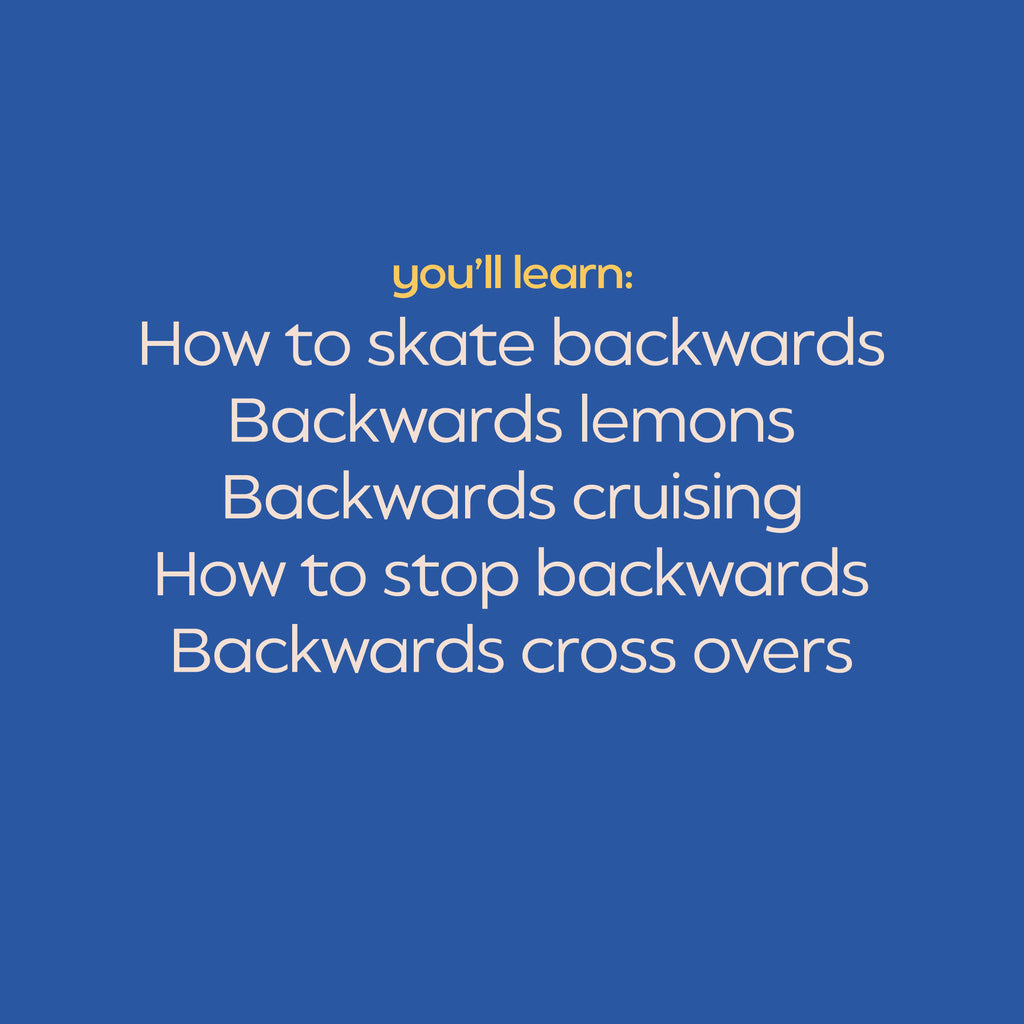 Learn how to roller skate backwards in this one hour class with roll happy
