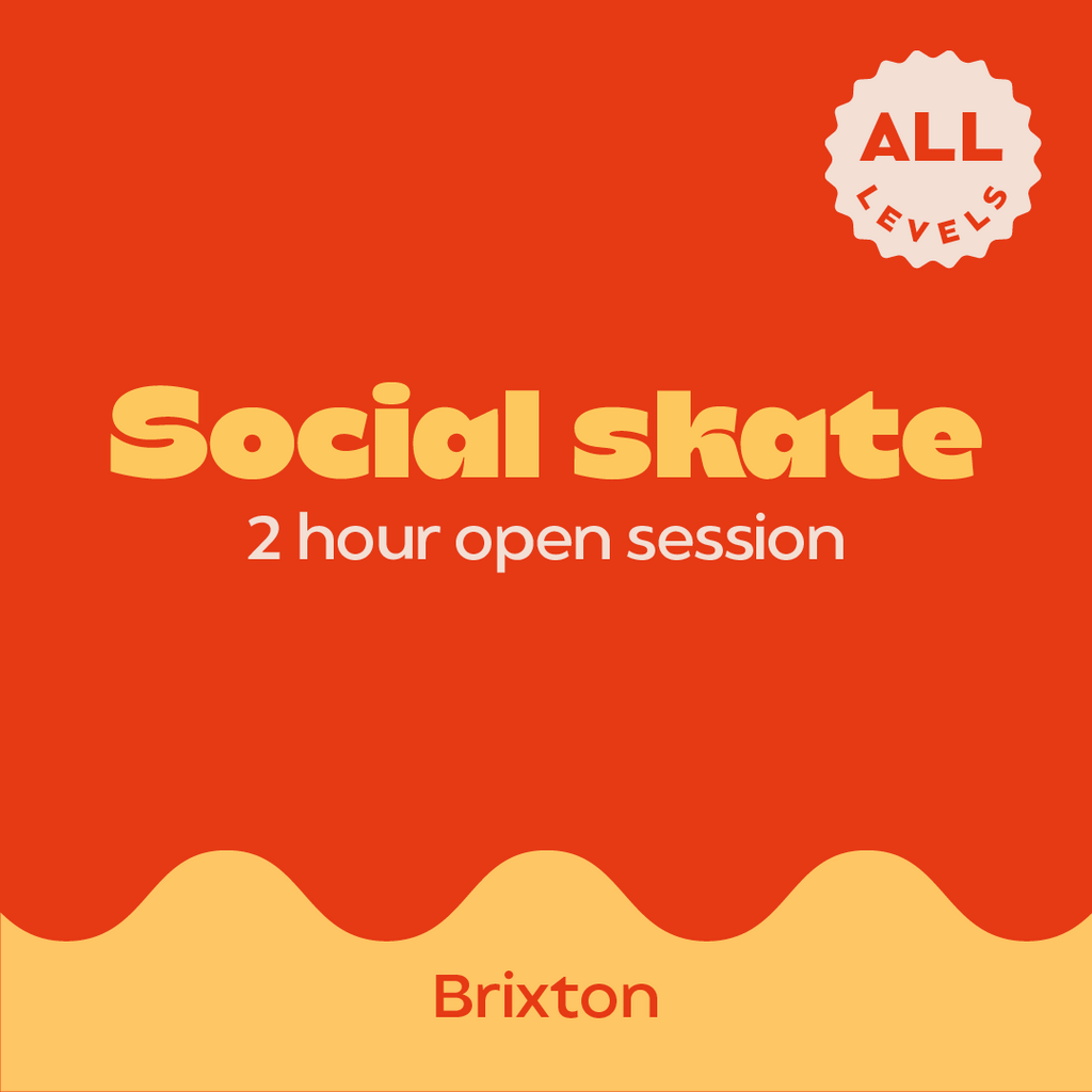 Social roller skating venue. Two hour open practice session in Brixton, South London