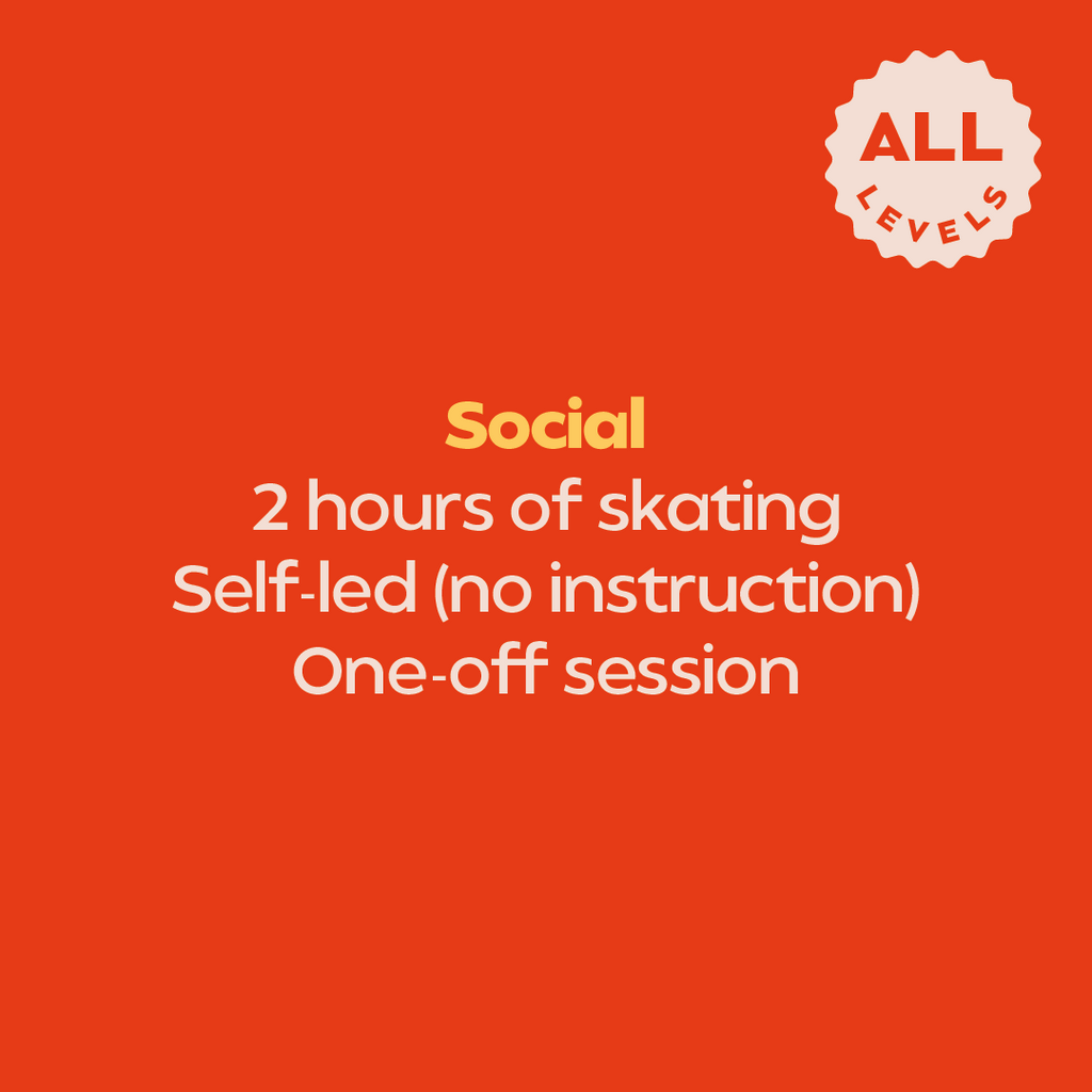 All roller skaters welcome, 2 hour social skating session.