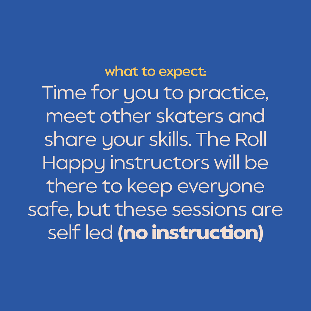 Time for you to practice your roller skating, meet other skaters and share roller skating skills.