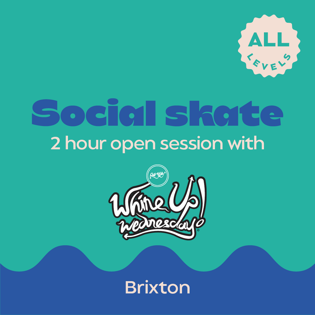 Social roller skating venue. Two hour open practice session in Brixton, South London